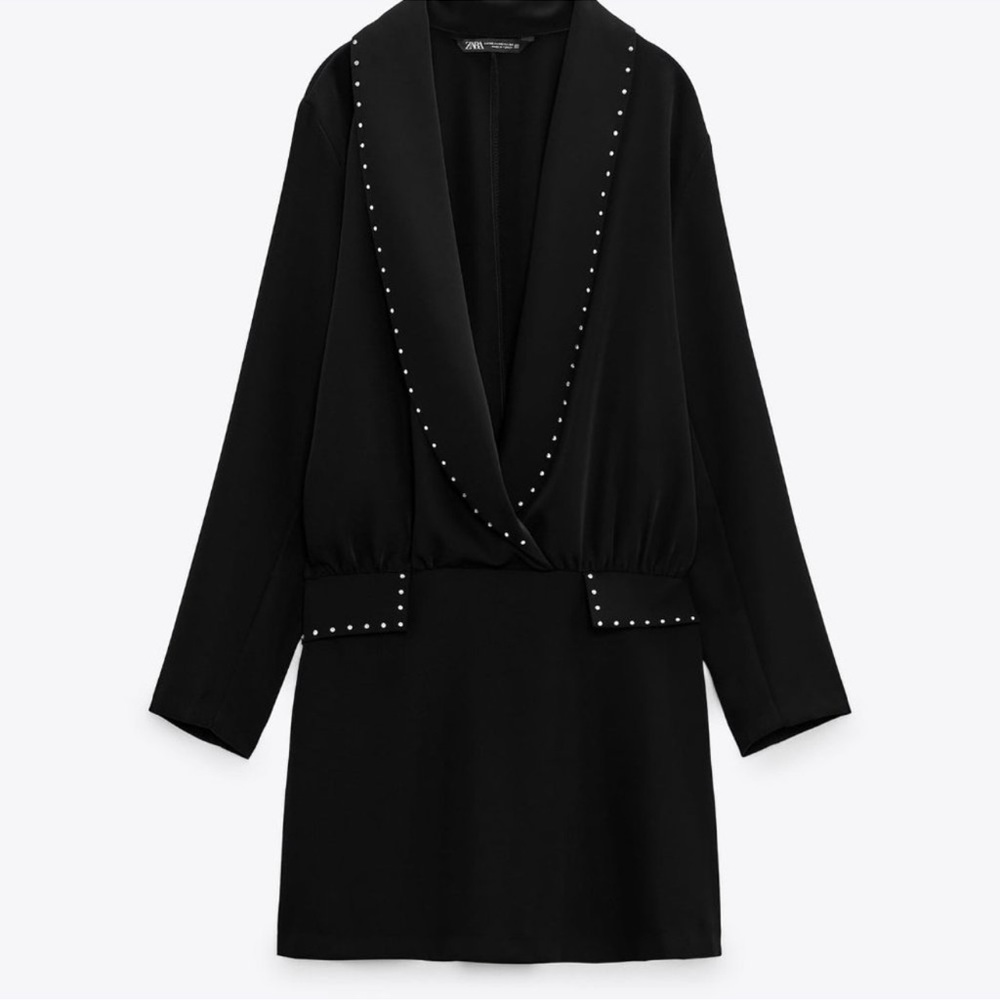 ZARA Rhinestone Blazer Mini Dress NWT